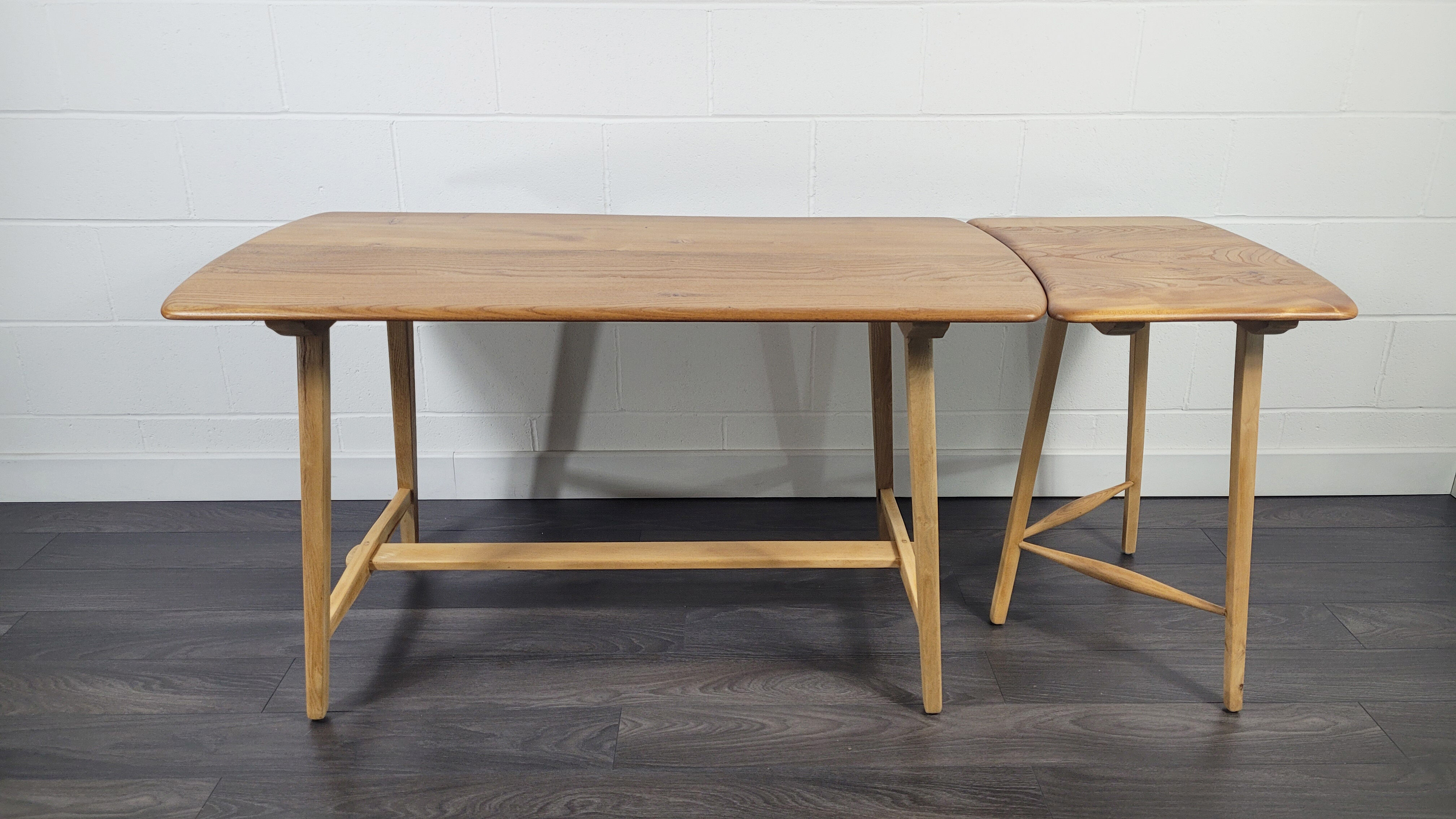 Ercol CC 41 Plank Dining Table & Extension Table, 1950s, 1960s