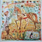 Affiche champagne Mumm "Victoire à Lonchamp" Terechkovitch