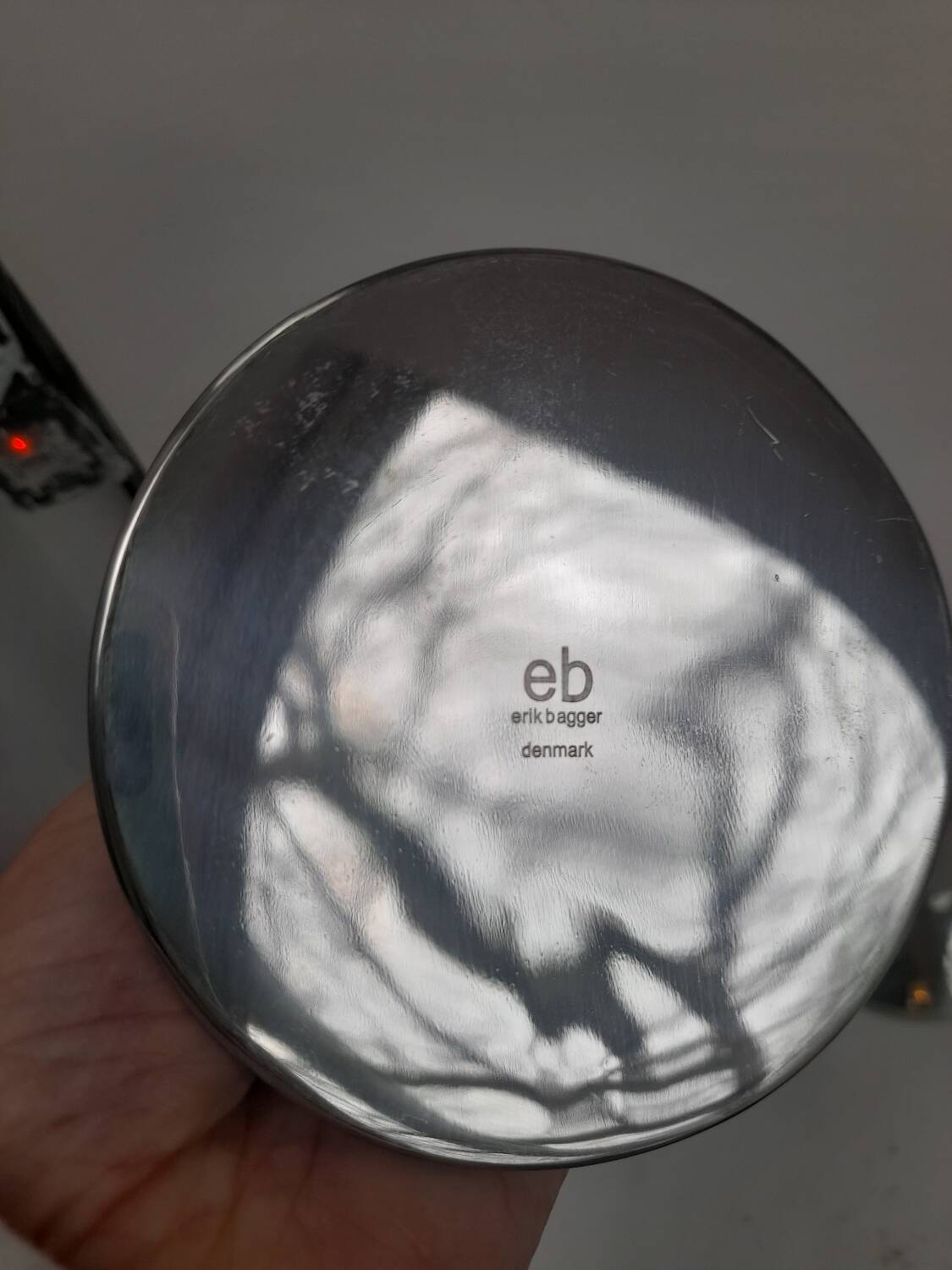 Danish trio of candlesticks signed Erik Bagger