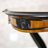 Antique Walnut Side Table with Veneered Top, 1890s