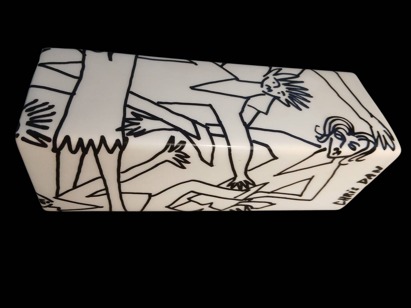 Limoges porcelain vase signed Cris Dan