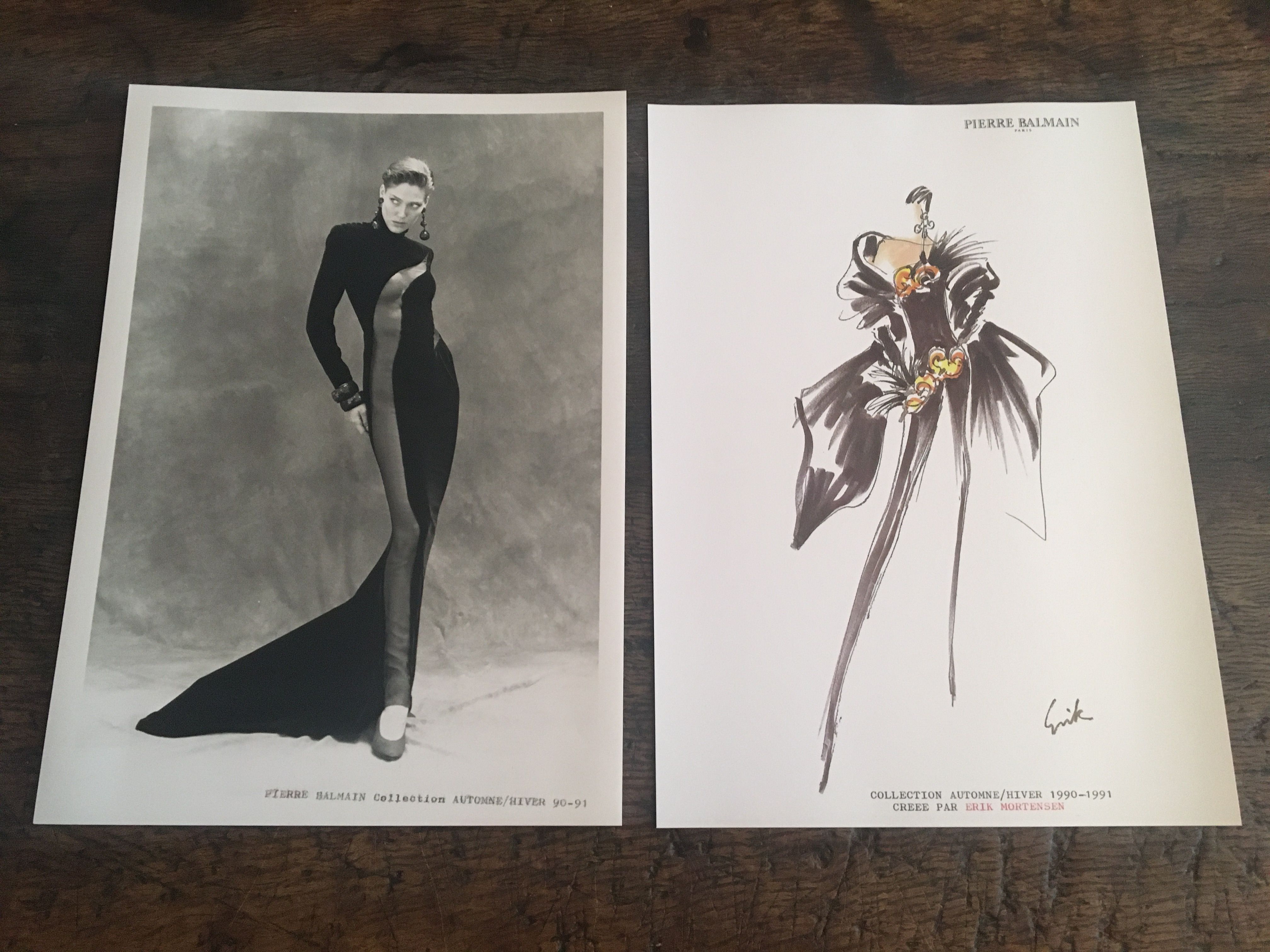Pierre Balmain vintage fashion illustration by Erick - his photography