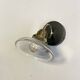 Small swan neck wall light in brass and prismatic glass vintage decoration