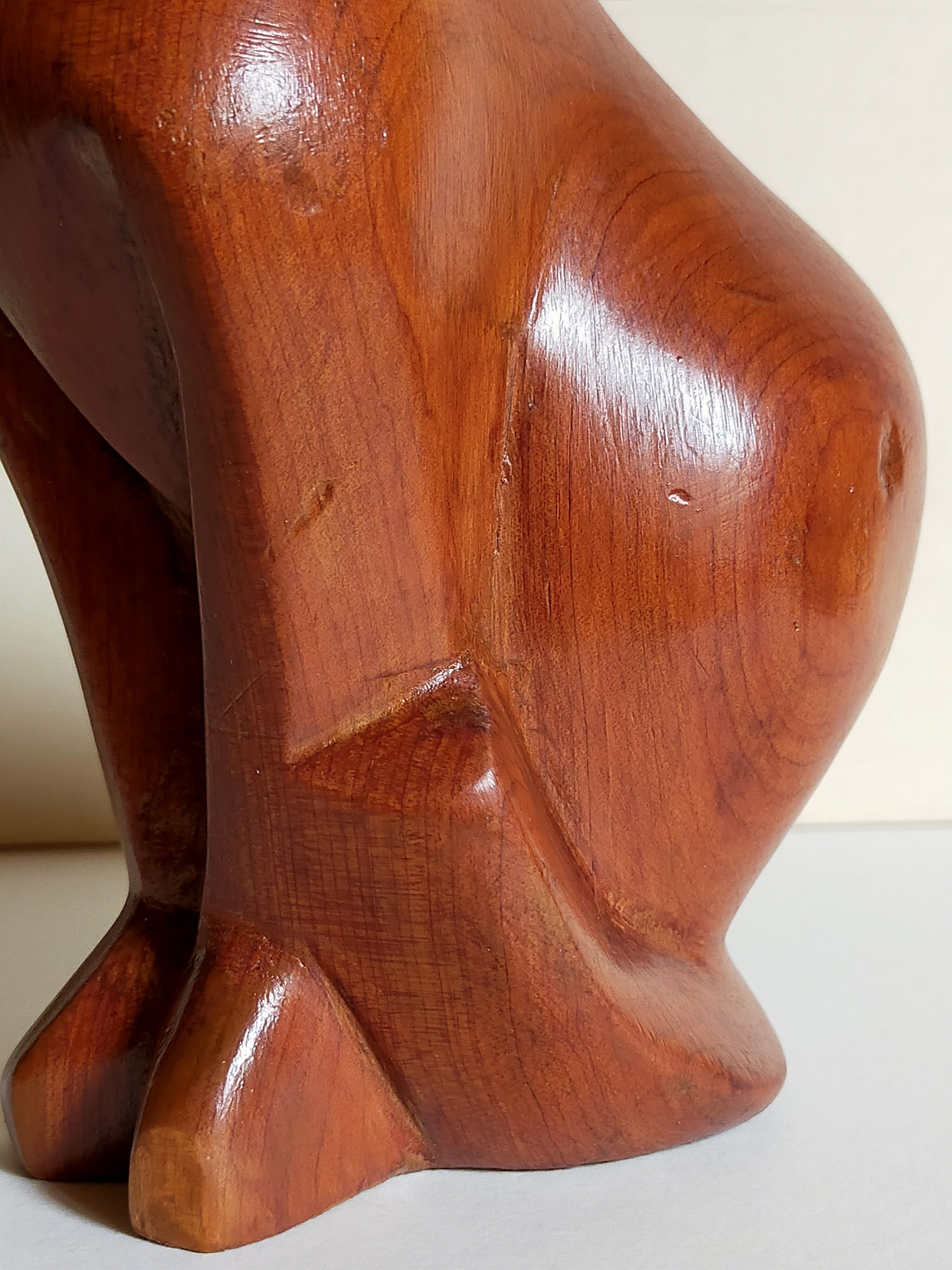 Scandinavian cat in vintage solid wood