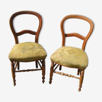 Paire de chaises Louis Philippe en merisier