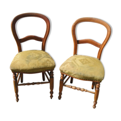 Paire de chaises Louis Philippe en merisier