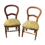 Paire de chaises Louis Philippe en merisier