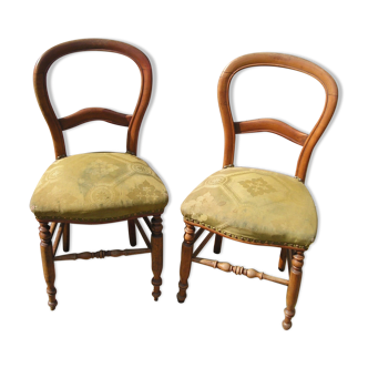 Pair of Louis Philippe chairs in cherry