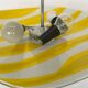 Mid-century design glass pendant by Napako, Czechoslovakia, 1970s.