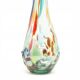 Sekacz vase, mid-century modern, multicolour glass, Huta Krosno, Poland, 1970s