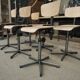 Industrial rotary and adjustable workshop chairs 1950s