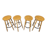 Set of 4 vintage bar stools 1970"
