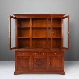 English Wooden Bookcase Cabinet, 1950s