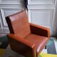 Camel armchair in leatherette years 70/80 feet compass