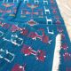 Blue Berber kilim in pure wool carpet 95x150cm