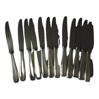 Box of 12 large knives from Alfémide production Christofle