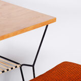 Small mid-century table and stool made in 1950s czechia