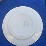 6 flat plates E. Charbonnier, Salins, Terre de Fer, countryside model, made in France, vintage