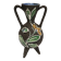 Two-handled vase with enamelled floral decor