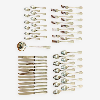 Christofle Malmaison 49-piece cutlery set for 12 people, excellent condition