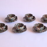 Neriage mosaic tea set by Jean Gerbino, Vallauris.