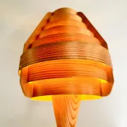 Model B-119/1 Pine Veneer Conical Table Lamp By Hans-Agne Jakobsson For Ab Markaryd, Sweden 1960S