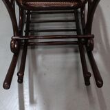 Rocking chair et son repose pieds, en hêtre 1900
