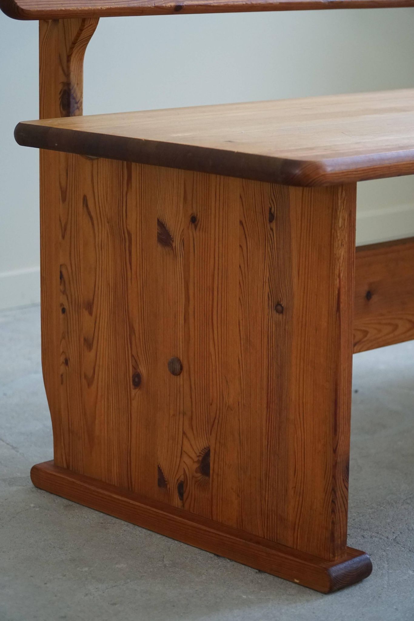 Modern Mid-Century Pine Bench, Made by a Swedish Cabinetmaker in the 1970s
