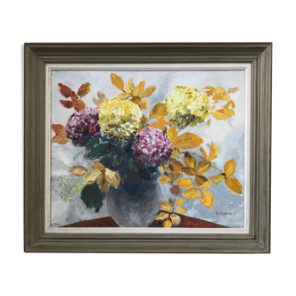 Country bouquet painting G.Dubois