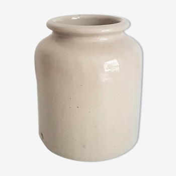 Pot moutarde ancien blanc