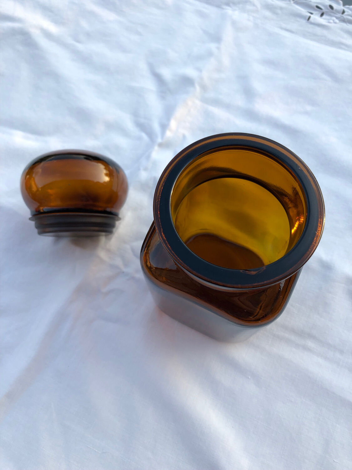 Vintage glass jar / spice jar