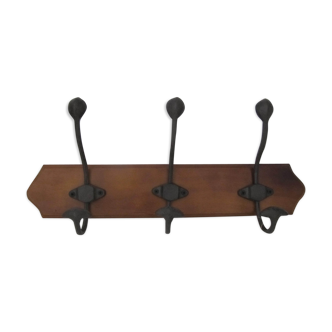 Coatrack wood and cast iron