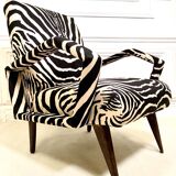 Vintage 50s zebre armchair
