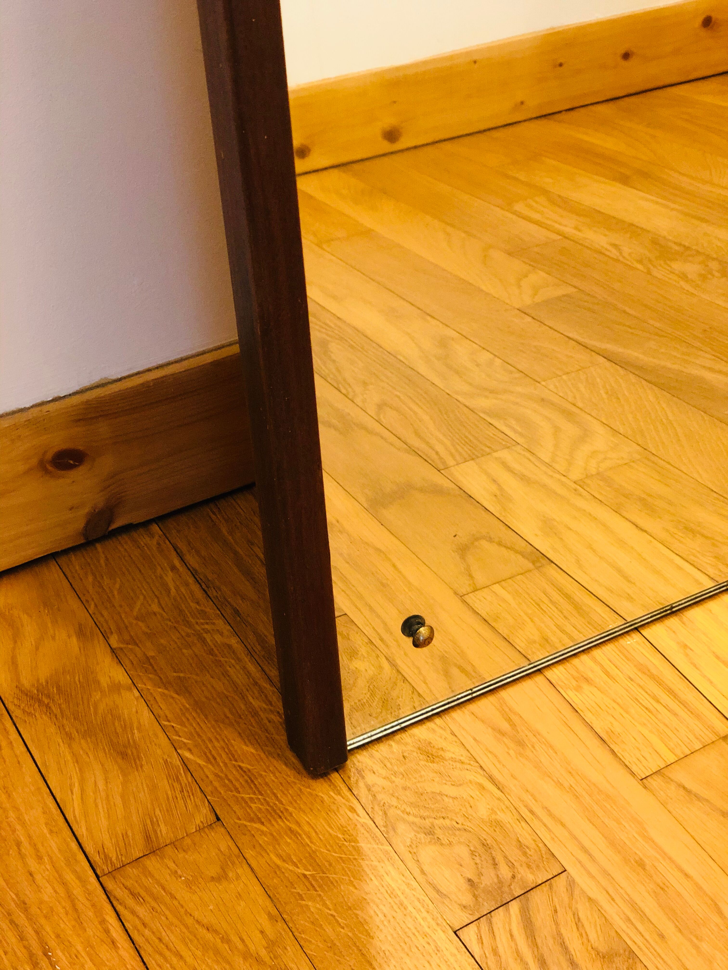 Scandinavian teak mirror 151x48cm