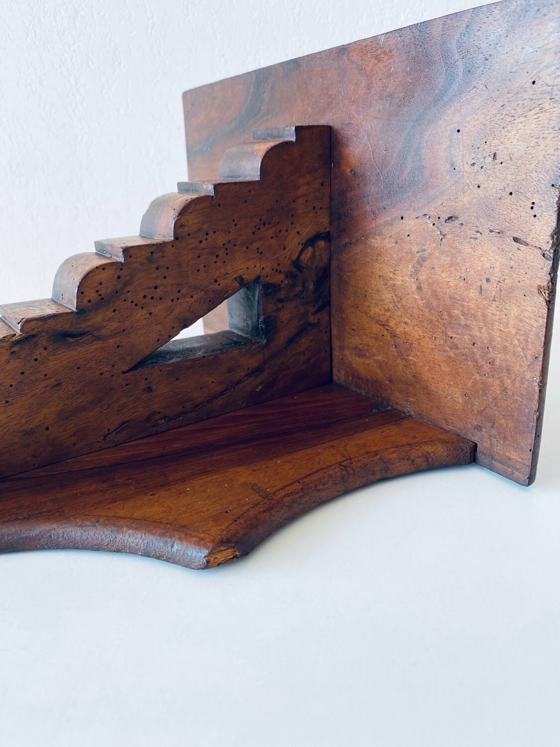 Antique wooden wall shelf