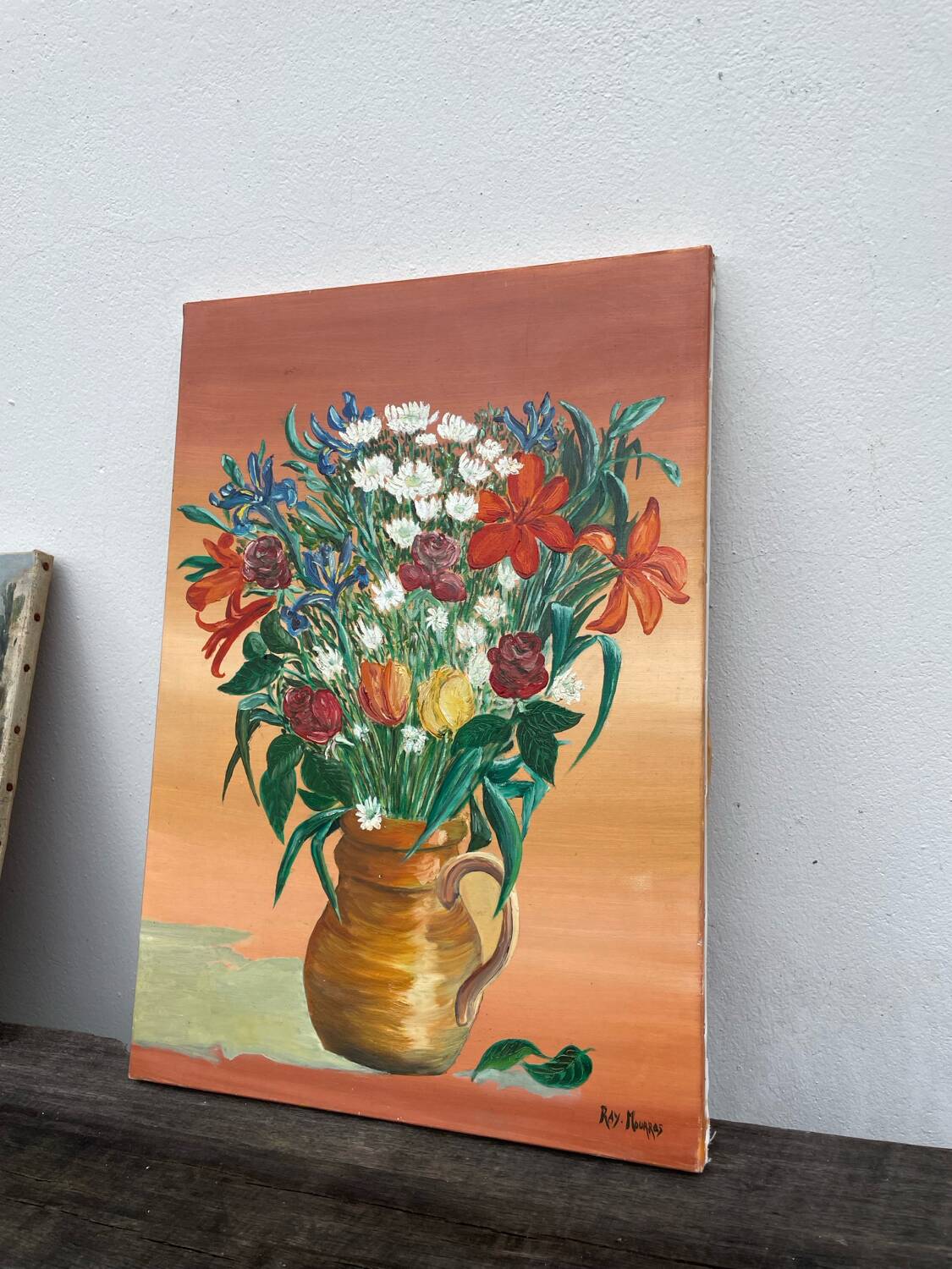 Painting of a bouquet / oil painting on canvas