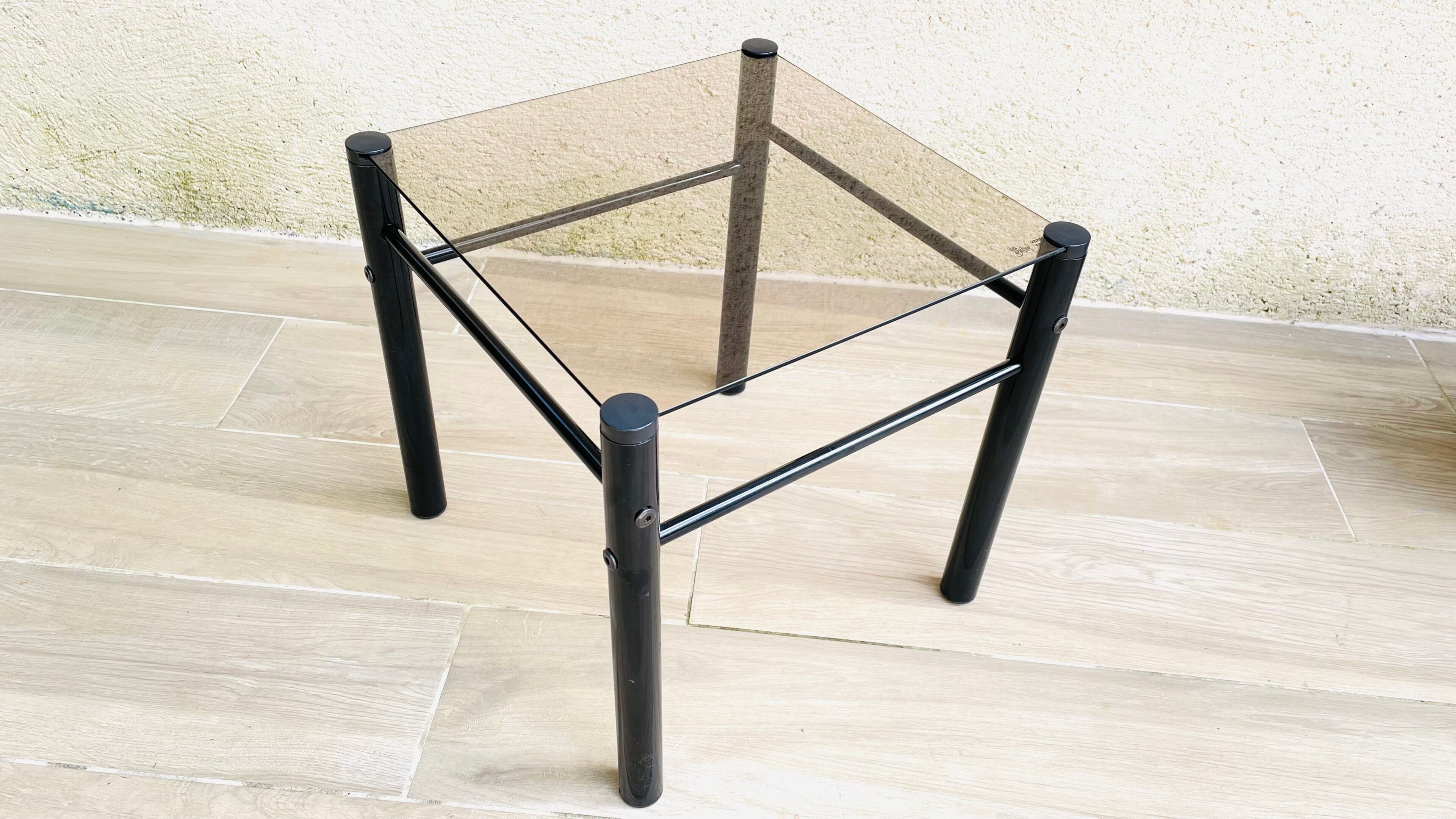 Vintage coffee table signed Yves Boutboul