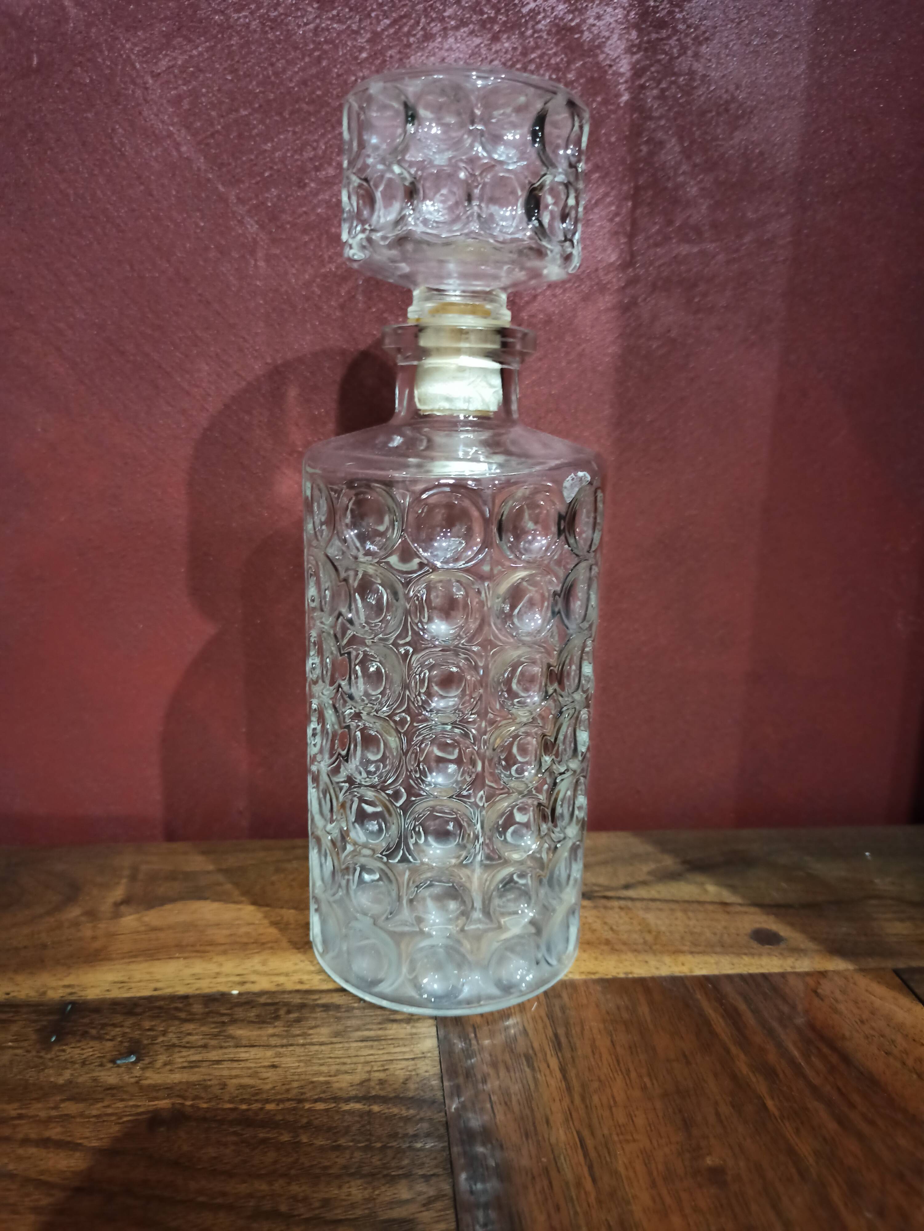 Glass bottle of whisky