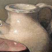 Still life with vegetables, oil on canvas signed Angeli Guerino.