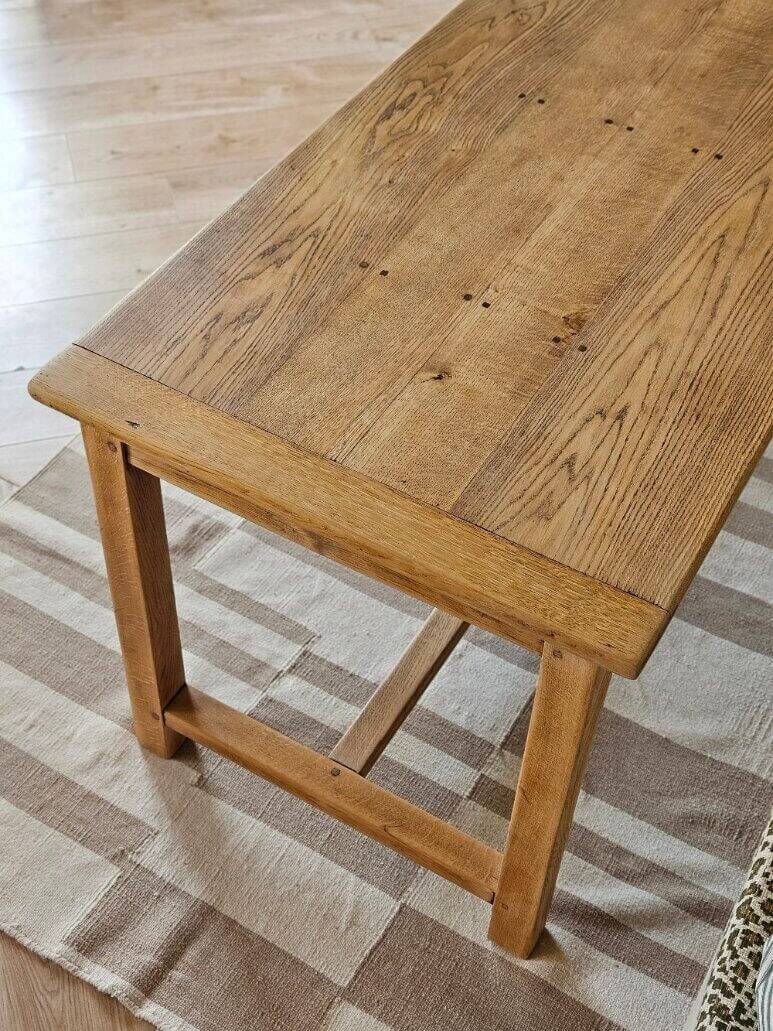 Table de ferme ancienne en chêne massif rénovée