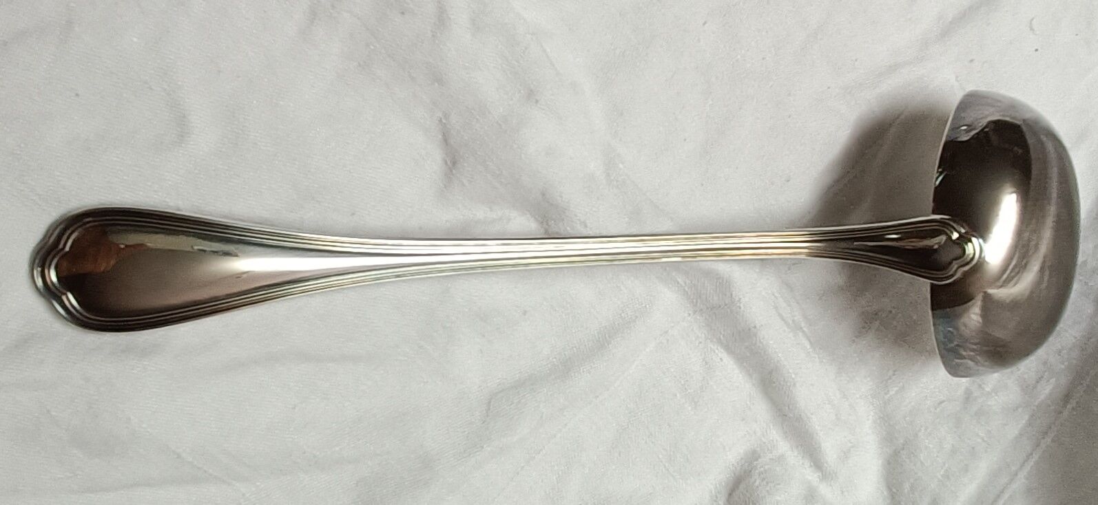 Silver metal ladle from christofle model "spatours"