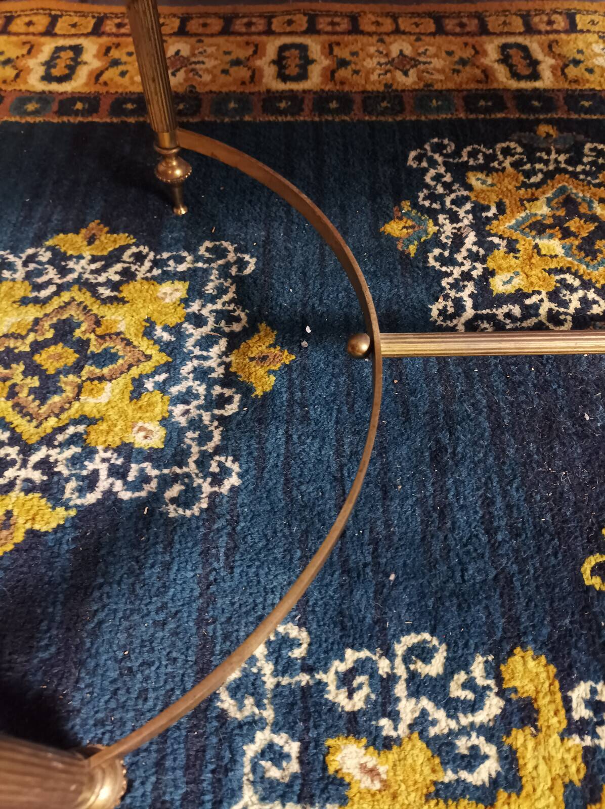1960 brass and marble coffee table