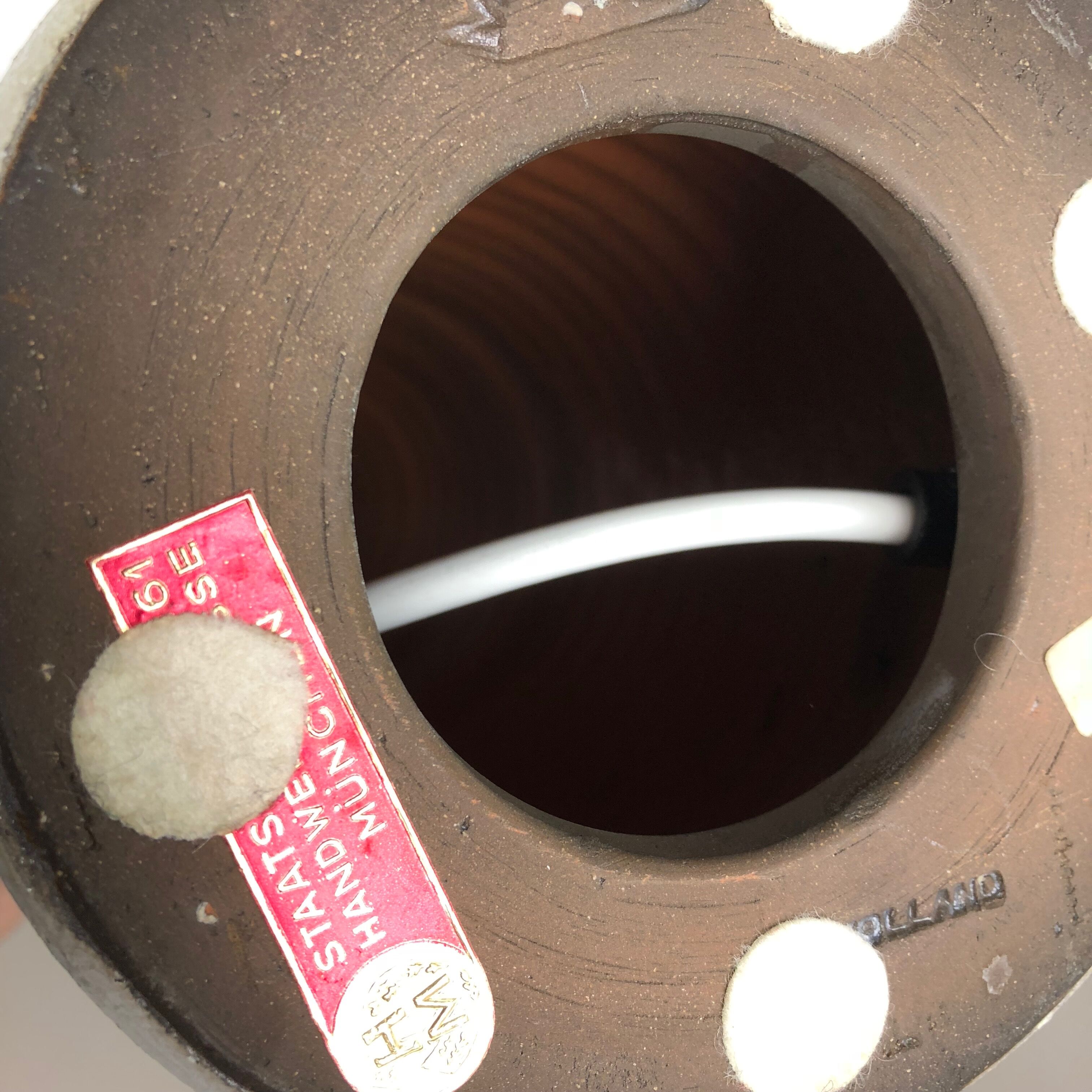 Ceramic studio pottery table light by Piet Knepper for Mobach, Netherlands 1960s