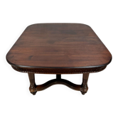 Louis XVI style extending table, 19th century, in mahogany