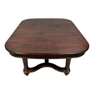 Louis XVI style extending table, 19th century, in mahogany