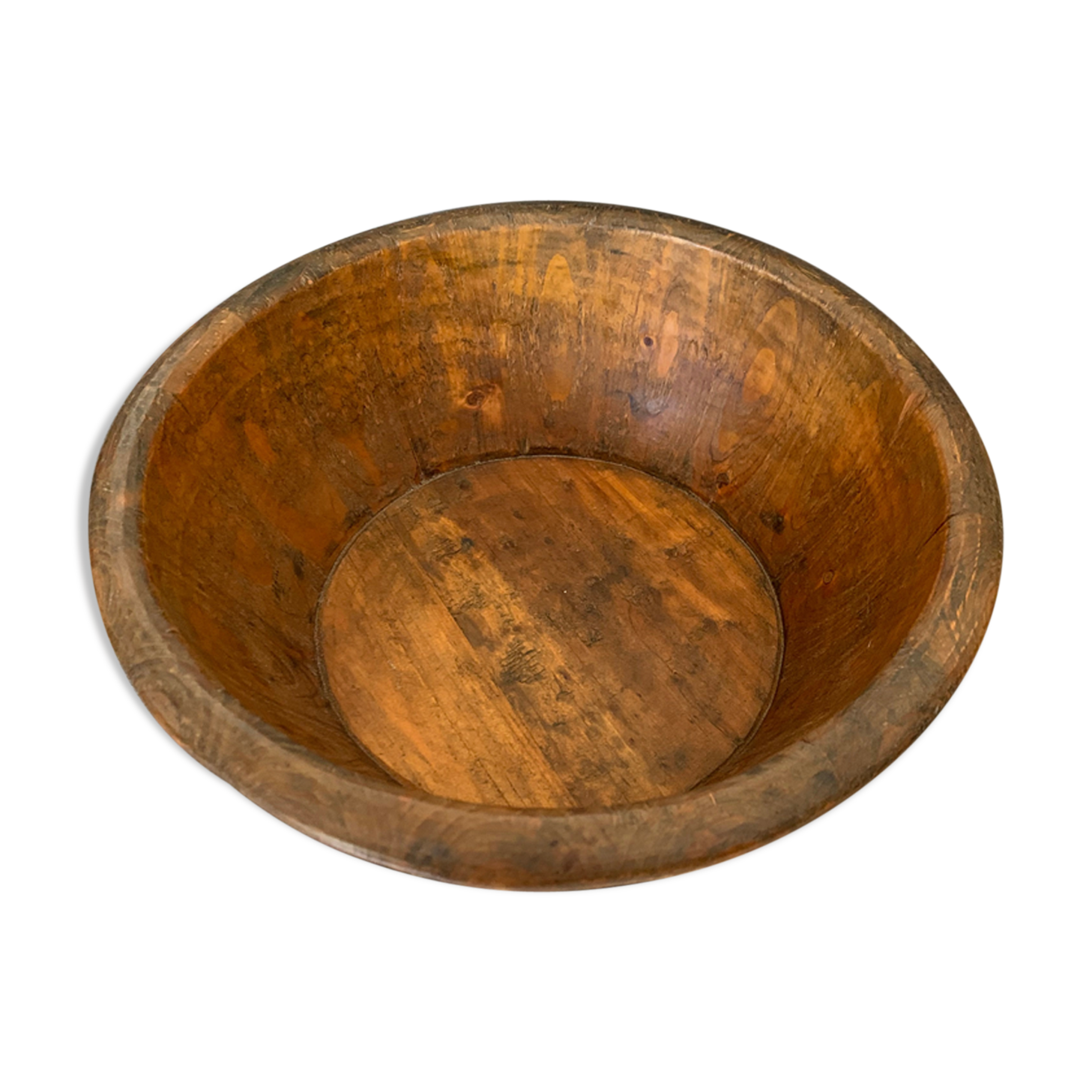 Fruit basket, solid wooden bowl