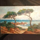 Mediterranean seaside painting