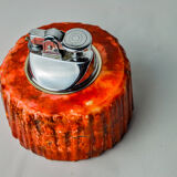 Red alabaster lighter by Romano Bianchi, Italy, 1970