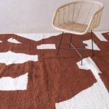 Tapis fait main marron 250cmx150cmn