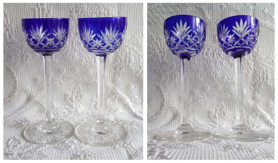 Head-to-head crystal glasses